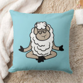 Sheep Relaxed Peaceful Yoga Lotus Meditation Calm  クッション (ブランケット)