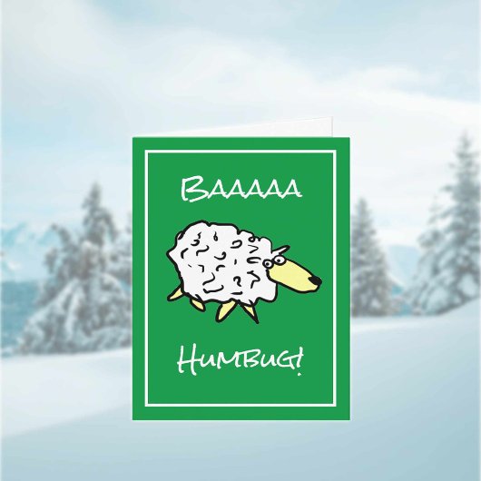Sheep Says Baaaa Humbug – クリスマスカード カード