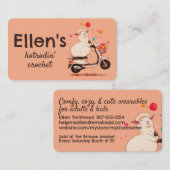 Sheep scooter crochet knitting knitter handspun 名刺 (正面/裏面)