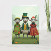 Sheep Springtime Friends Card カード (正面)
