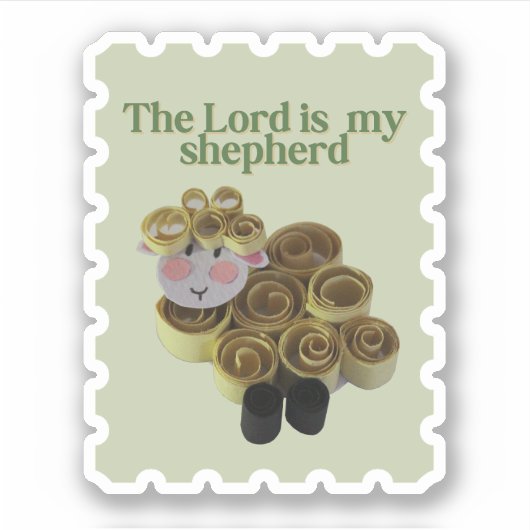 Sheep stamp sticker christian シール (正面)