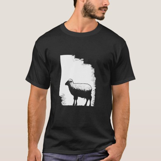 Sheep Stencil Art Tシャツ (正面)