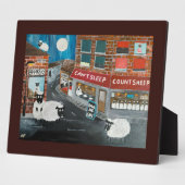 Sheep Town Painting by Alfred Fox フォトプラーク (側面)