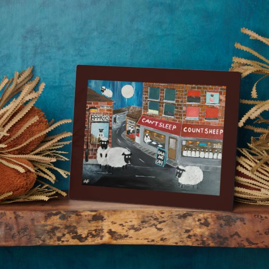 Sheep Town Painting by Alfred Fox フォトプラーク (側面)