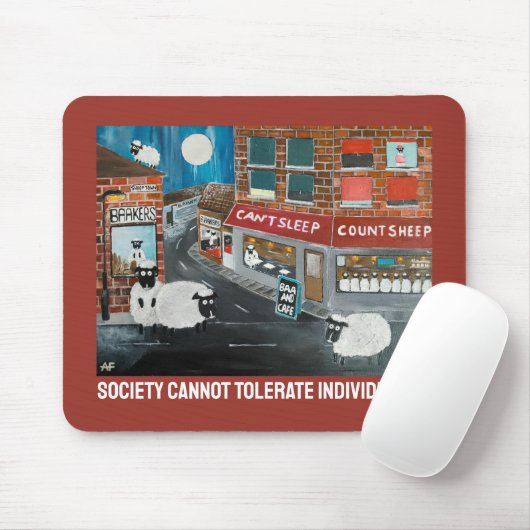 Sheep Town Painting by Alfred Fox マウスパッド (マウス)