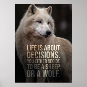 Sheep vs Wolf - Success, Hustle, Gym, Entrepreneur ポスター