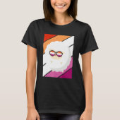 Sheep With Pride Lesbian Flag LGBTQ Proud Ally Pri Tシャツ (正面)