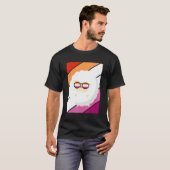 Sheep With Pride Lesbian Flag LGBTQ Proud Ally Pri Tシャツ (正面フル)