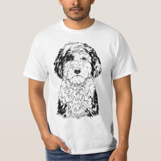 Sheepadoodle Dog Mom Dog Lover  Tシャツ (正面)