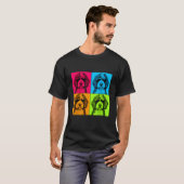 Sheepadoodle Dog Pop Art Design Illustration Color Tシャツ (正面フル)
