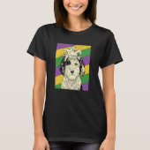 Sheepadoodle Jester Mardi Gras Doodle Dog Mom or D Tシャツ (正面)