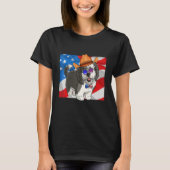 Sheepadoodle Patriotic Merica 4th Of July American Tシャツ (正面)