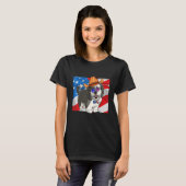 Sheepadoodle Patriotic Merica 4th Of July American Tシャツ (正面フル)