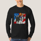 Sheepadoodle Patriotic Merica 4th Of July American Tシャツ (正面)