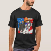Sheepadoodle Patriotic Merica 4th Of July American Tシャツ (正面)