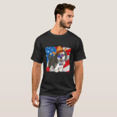 Sheepadoodle Patriotic Merica 4th Of July American Tシャツ (正面フル)