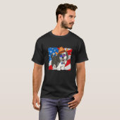 Sheepadoodle Patriotic Merica 4th Of July American Tシャツ (正面フル)