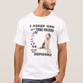 Sheepadoodle Quote Mom Sheepdogpoo Dad, Cute Sheep Tシャツ (正面)