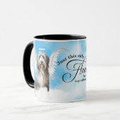 Sheepdog Angel in Heaven Personalized Memorial マグカップ (正面左)