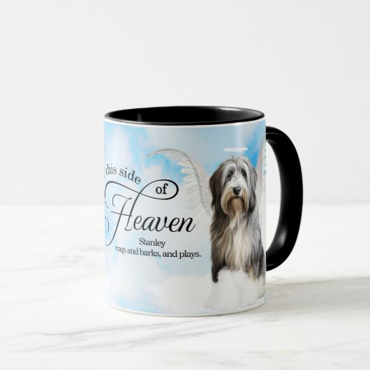 Sheepdog Angel in Heaven Personalized Memorial マグカップ (正面右)