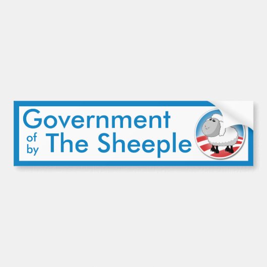 Sheepleの政府 バンパーステッカー (正面)