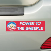 Sheeple (オバマ)への力 バンパーステッカー (車上)