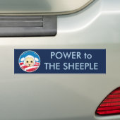 Sheeple (オバマ)への力 バンパーステッカー (車上)