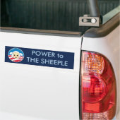 Sheeple (オバマ)への力 バンパーステッカー (トラック上)