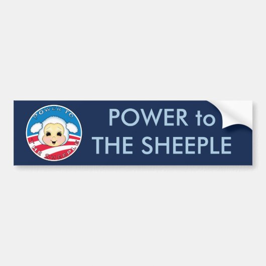 Sheeple (オバマ)への力 バンパーステッカー (正面)