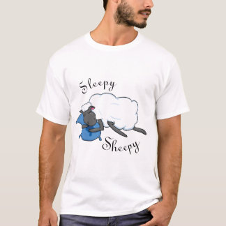 Sheepyの眠い男性ワイシャツ Tシャツ