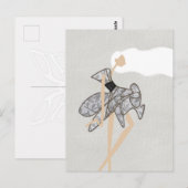 Sheer Motion Muse Glam Fashion Art ポストカード (正面/裏面)