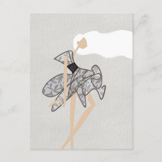 Sheer Motion Muse Glam Fashion Art ポストカード (正面)