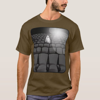 Sheet Ghost Haunted Movie Theater Sad Spooky Theat Tシャツ