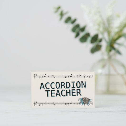 Sheet Music – アコーディオン先生 名刺 (スタンド正面)
