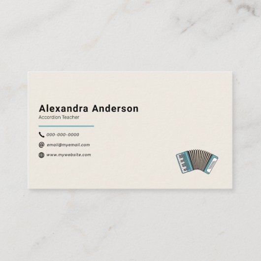 Sheet Music – アコーディオン先生 名刺 (裏面)