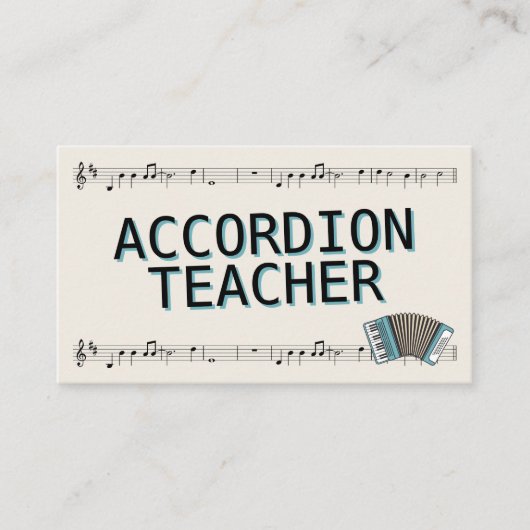 Sheet Music – アコーディオン先生 名刺 (正面)