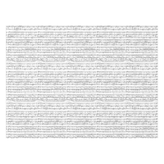 Sheet Music Black and White Pattern テーブルクロス (正面(横))