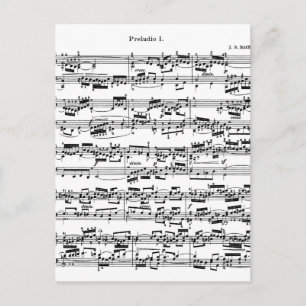 Sheet Music by Bach ポストカード