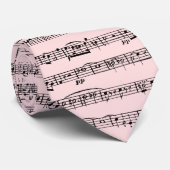 Sheet Music Design On Pink ネクタイ (ロール)