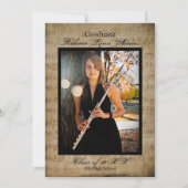 Sheet Music Graduation Announcement w/Photos 招待状 (正面)