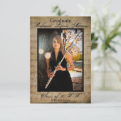 Sheet Music Graduation Announcement w/Photos 3 x 5 招待状 (スタンド正面)