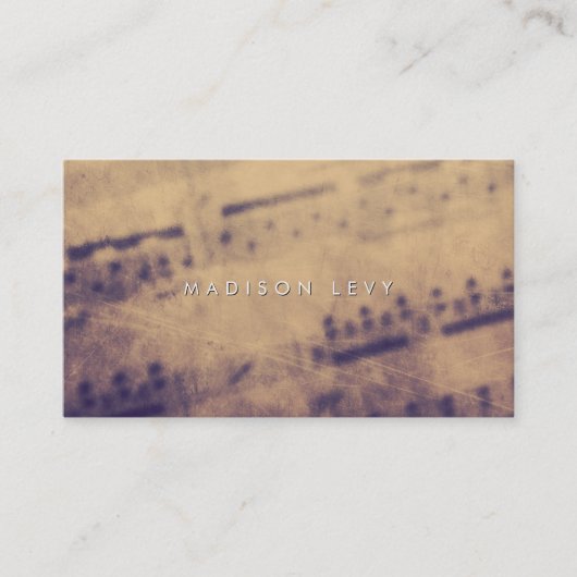 Sheet Music Grunge Teacher Musician Player 予約カード (正面)