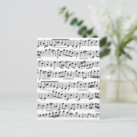 Sheet Music Notes            ポストカード (スタンド正面)