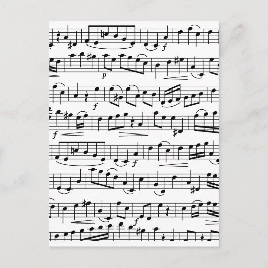 Sheet Music Notes            ポストカード (正面)