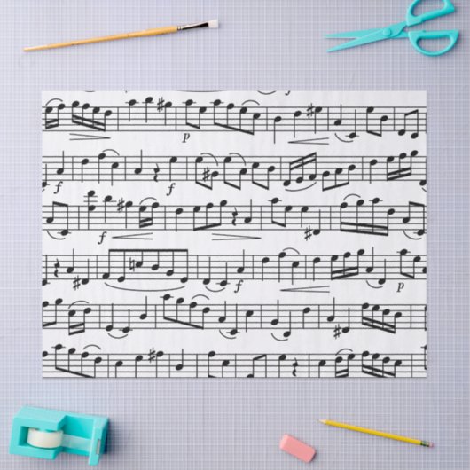 Sheet Music Notes Decoupage Tissue Paper       薄葉紙 (クラフト)