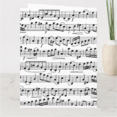 Sheet Music Notes Greeting Card カード (裏面)