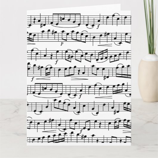 Sheet Music Notes Greeting Card カード (正面)