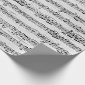 Sheet Music On樺の木 ラッピングペーパー (角)
