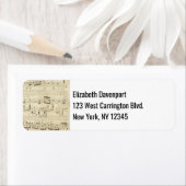 Sheet Music on Parchment Handwritten in Ink ラベル (インサイチュ)