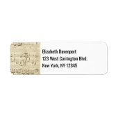 Sheet Music on Parchment Handwritten in Ink ラベル (正面)